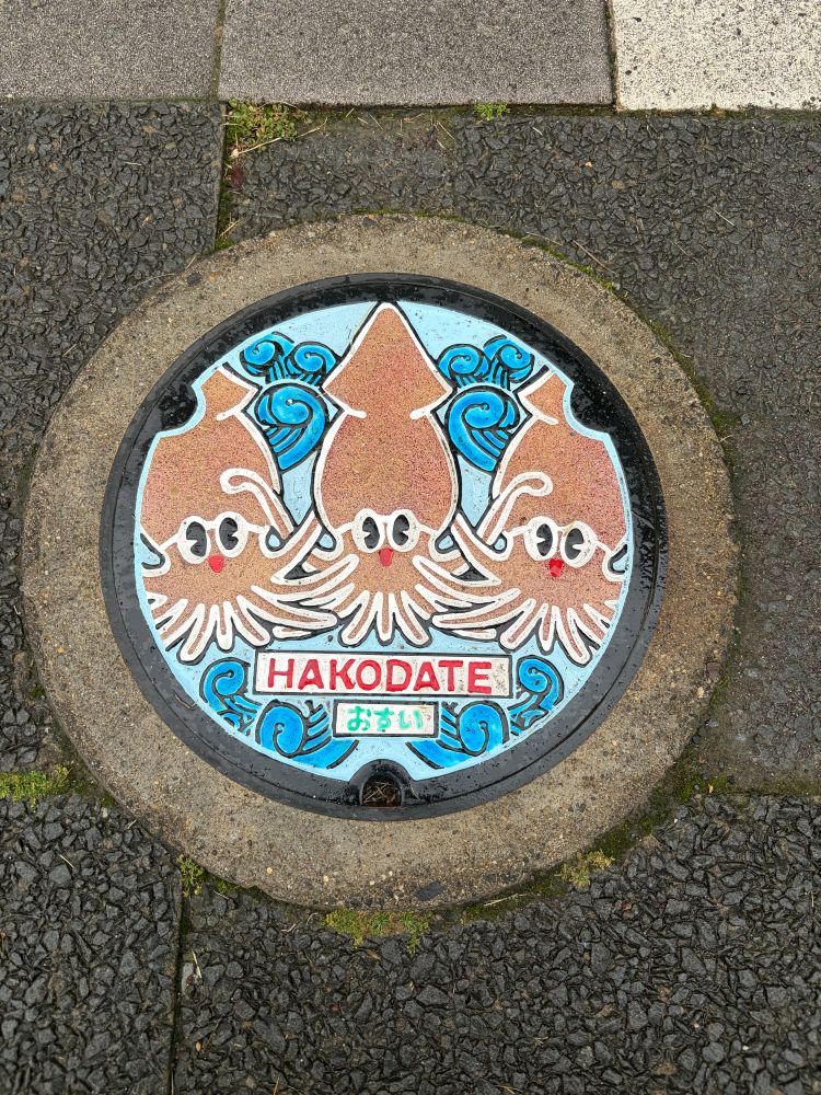 函館市のデザインカラーマンホール